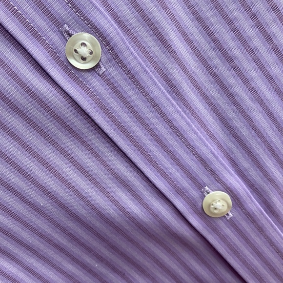 Hudson Room Women’s Stretch Cotton No Iron Button Up Shirt Blouse Purple… - Picture 6 of 12